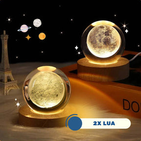 Duas-Luminarias-Planetarias-3D-Com-Base-Em-LED-De-Madeira-Da-Lua Pelicano Azul