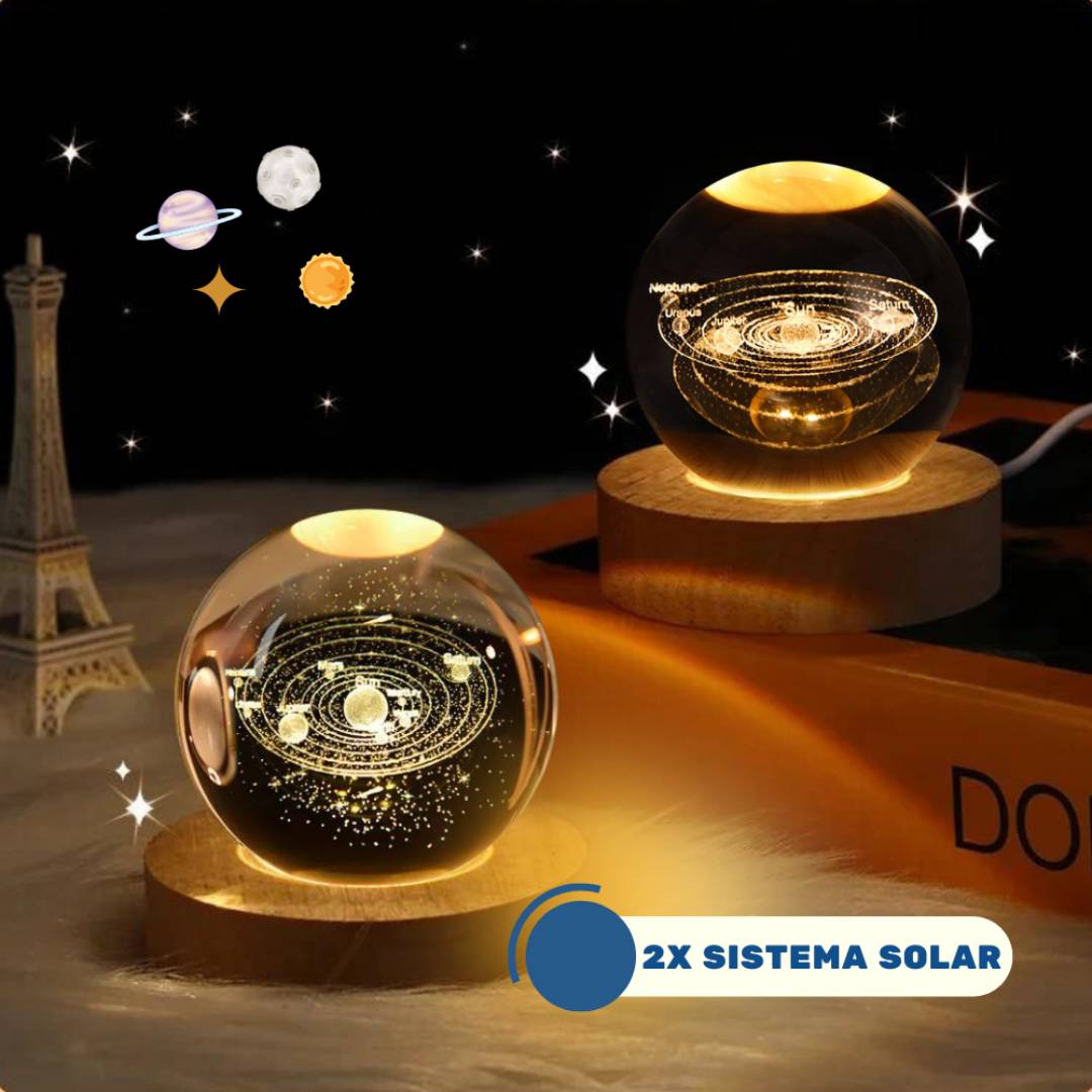 Duas-Luminarias-Planetarias-3D-Com-Base-Em-LED-De-Madeira-Do-Sistema-Solar Pelicano Azul